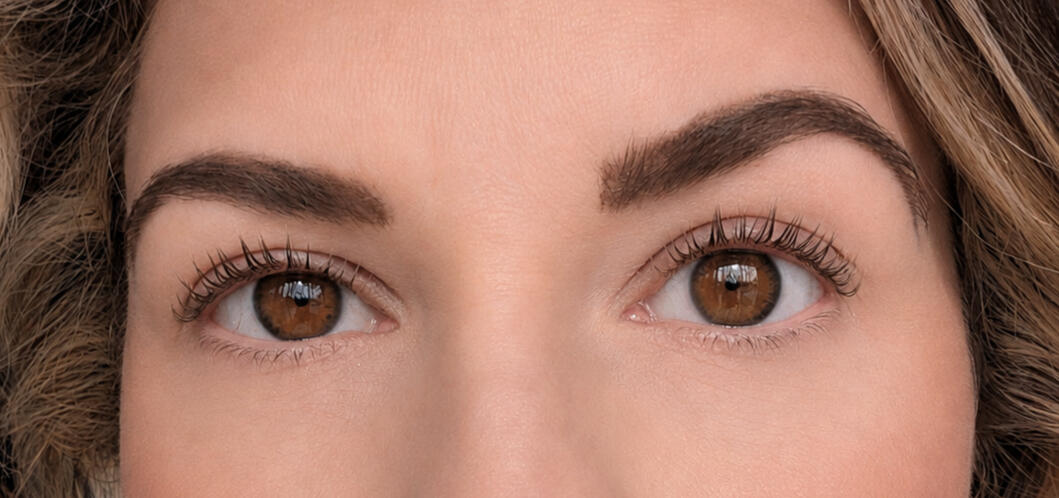 Controlled trial close-up of participant's eyes, Samantha.